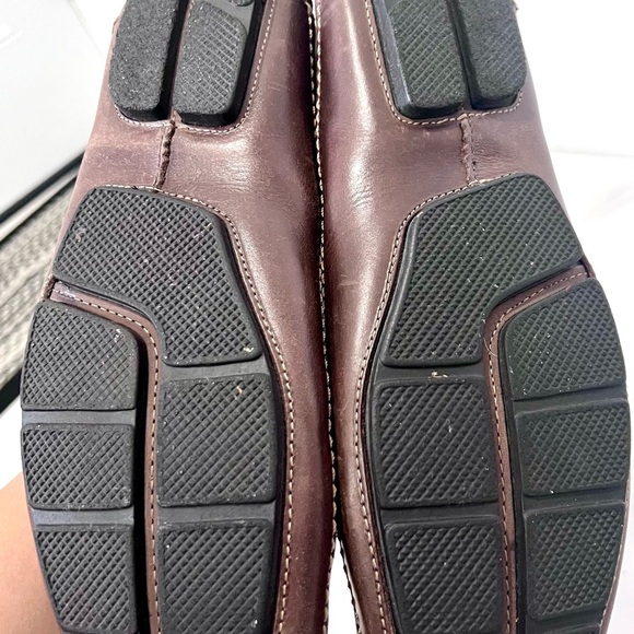 Clarks Dark Brown men's leather slip-on loafers, a driver moccasin Loafers 8.5 - Picture 4 of 8